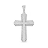 Thumbnail Image 0 of Cubic Zirconia Large 3D Cross Necklace Charm in Sterling Silver