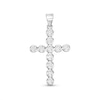 Thumbnail Image 1 of Cubic Zirconia Bezel Set Cross Necklace Charm in Sterling Silver