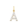 Thumbnail Image 0 of Cubic Zirconia Small Pavé A Initial Necklace Charm in 10K Gold