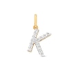 Thumbnail Image 1 of Cubic Zirconia Small Pavé K Initial Necklace Charm in 10K Gold