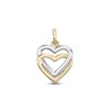 Thumbnail Image 1 of Interlocked Double Heart Two-Tone Necklace Charm in 10K Gold