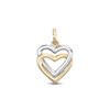 Thumbnail Image 0 of Interlocked Double Heart Two-Tone Necklace Charm in 10K Gold