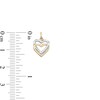 Thumbnail Image 1 of Interlocked Double Heart Two-Tone Necklace Charm in 10K Gold