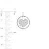 Thumbnail Image 2 of Sterling Silver CZ Pavé Heart Medallion Necklace Charm