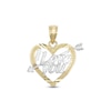 Thumbnail Image 0 of I Love You Arrow Heart Two-Tone Necklace Charm in 10K Gold