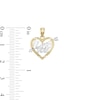 Thumbnail Image 1 of I Love You Arrow Heart Two-Tone Necklace Charm in 10K Gold