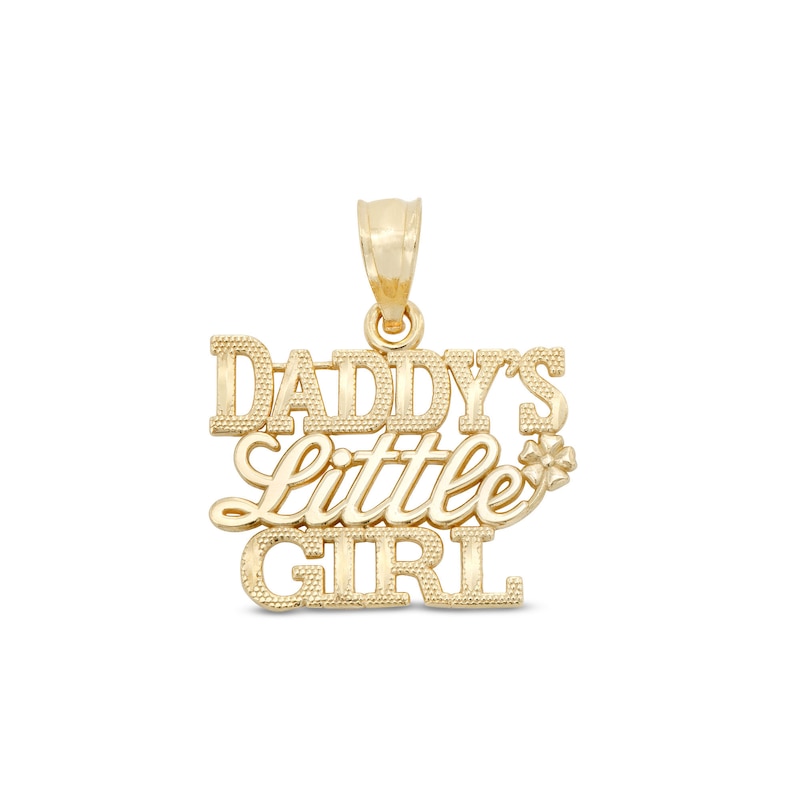 Daddy's Little Girl Necklace Charm in 10K Gold