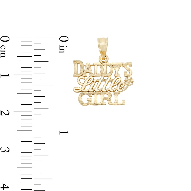 Daddy's Little Girl Necklace Charm in 10K Gold