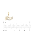Thumbnail Image 1 of Diamond-Cut Love Script Two-Tone Necklace Charm in 10K Gold