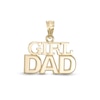 Thumbnail Image 1 of Girl Dad Block Necklace Charm in 10K Gold