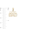 Thumbnail Image 1 of Girl Dad Block Necklace Charm in 10K Gold