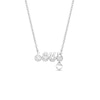Thumbnail Image 0 of Cubic Zirconia Four Stone Love Small Dangle Heart Pendant Necklace in Sterling Silver - 18"