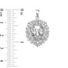 Thumbnail Image 2 of Cubic Zirconia Small Detail Lion Head Necklace Charm in Sterling Silver