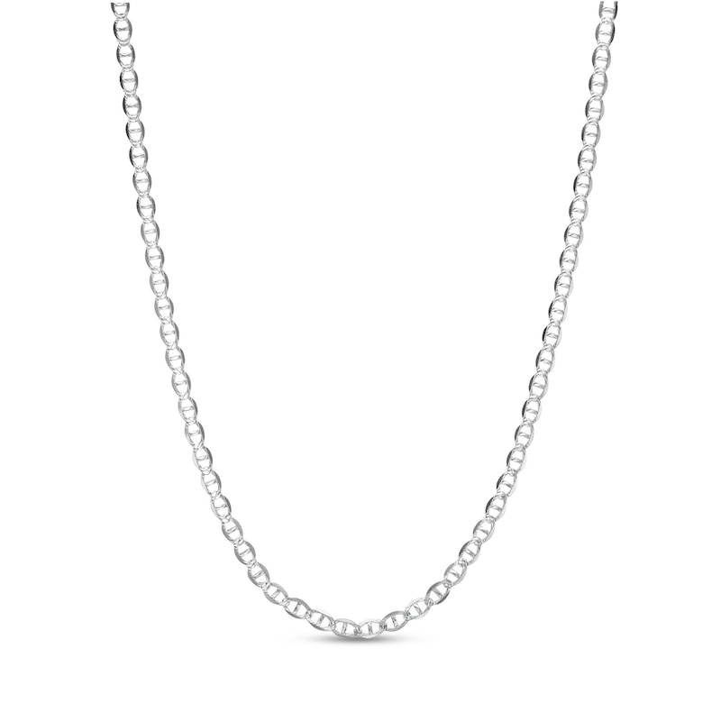 Made in Italy 2.7mm Diamond-Cut Mariner Chain Necklace in Solid Sterling Silver - 15"