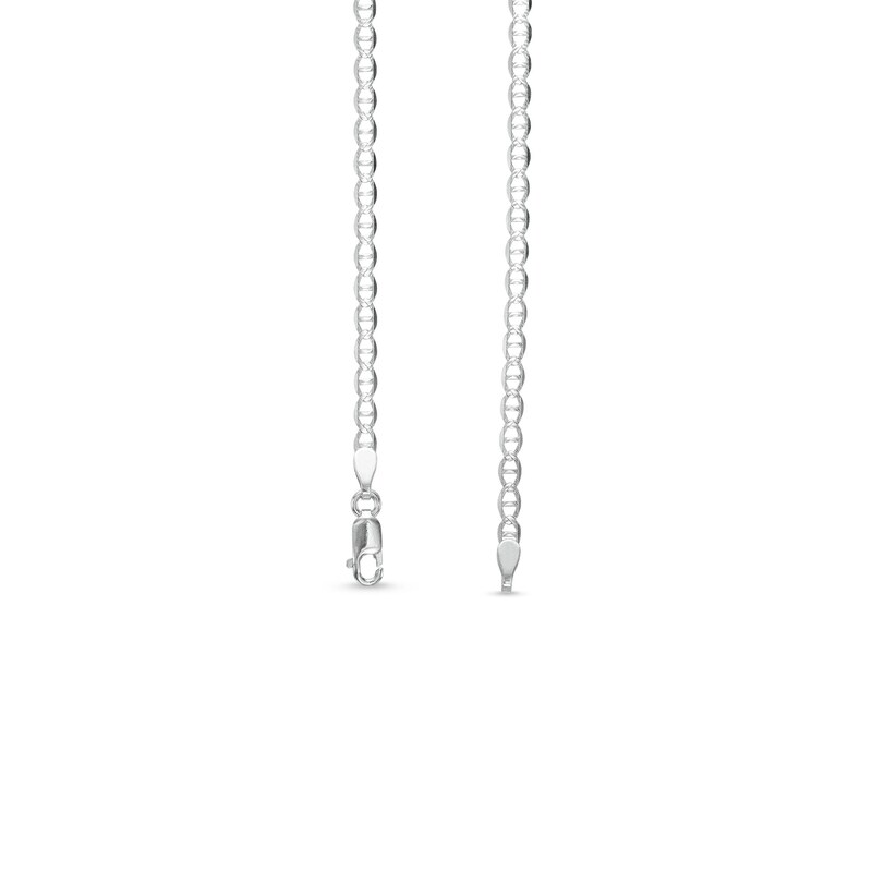 Main Image 2 of Made in Italy 2.7mm Diamond-Cut Mariner Chain Necklace in Solid Sterling Silver - 15"