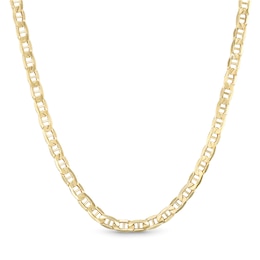 Made in Italy 4.1mm Mariner Chain Necklace in 10K Hollow Gold - 18&quot;
