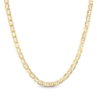 10K Hollow Gold Mariner Chain Made in Italy - 18"