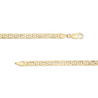10K Hollow Gold Mariner Chain Made in Italy - 18"