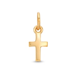 Cross Bracelet Charm in 14K Semi-Solid Gold