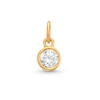 Thumbnail Image 0 of ​​​​​​​Cubic Zirconia Round Bracelet Charm in 14K Semi-Solid Gold