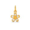 Thumbnail Image 0 of Cubic Zirconia Flower Bracelet Charm in 14K Semi-Solid Gold