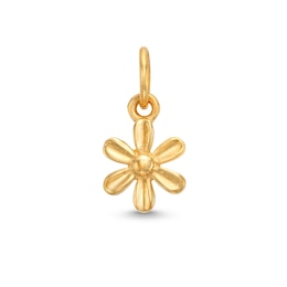Flower Bracelet Charm in 14K Semi-Solid Gold