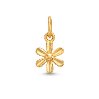 Flower Bracelet Charm in 14K Semi-Solid Gold