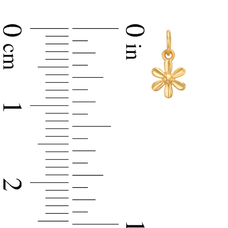 Flower Bracelet Charm in 14K Semi-Solid Gold