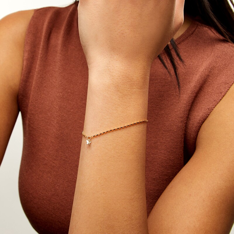 Main Image 2 of Butterfly Bracelet Charm in 14K Semi-Solid Gold