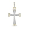 Thumbnail Image 0 of 1/4 CT. T.W. Diamond Pavé Bold Cross Necklace Charm in Sterling Silver with 14K Gold Plate