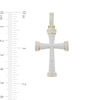 Thumbnail Image 1 of 1/4 CT. T.W. Diamond Pavé Bold Cross Necklace Charm in Sterling Silver with 14K Gold Plate