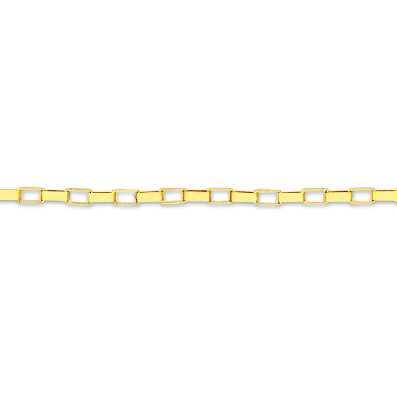 14K Solid Gold Permanent Long Link Box Chain