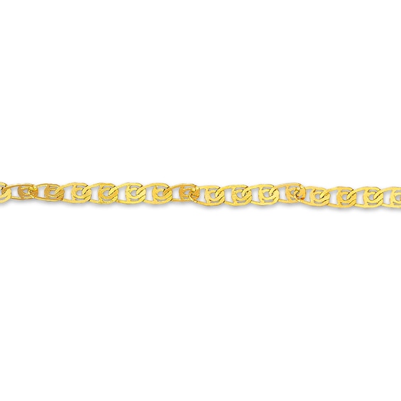 ​​​​​​​14K Solid Gold Permanent Twisted Flat Chain
