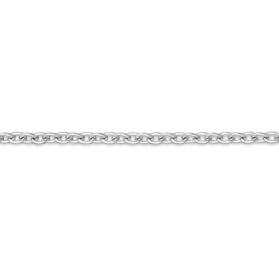 ​​​​​​​​​​​​​​14K Solid White Gold Permanent Open Cable Chain