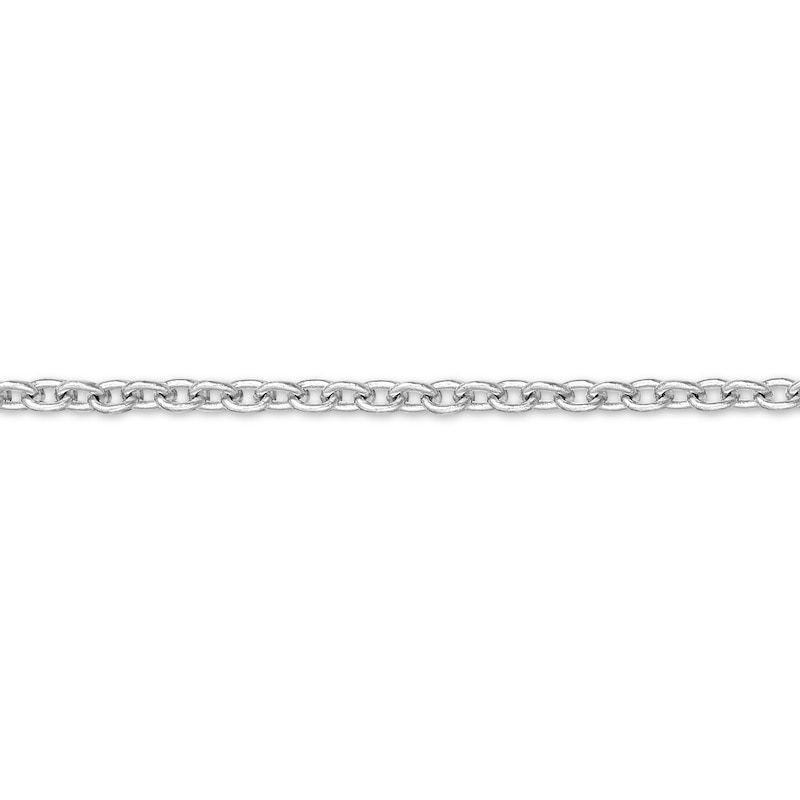 ​​​​​​​​​​​​​​14K Solid White Gold Permanent Open Cable Chain