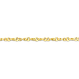 ​​​​​​​14K Solid Gold Permanent Piatto Curb Chain