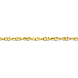 ​​​​​​​14K Solid Gold Permanent Piatto Curb Chain