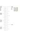 Thumbnail Image 2 of 1/6 CT. T.W. Diamond Square Face Stud Earrings in 10K Gold