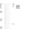 Thumbnail Image 2 of 1/20 CT. T.W. Diamond Concave Square Earrings in Sterling Silver