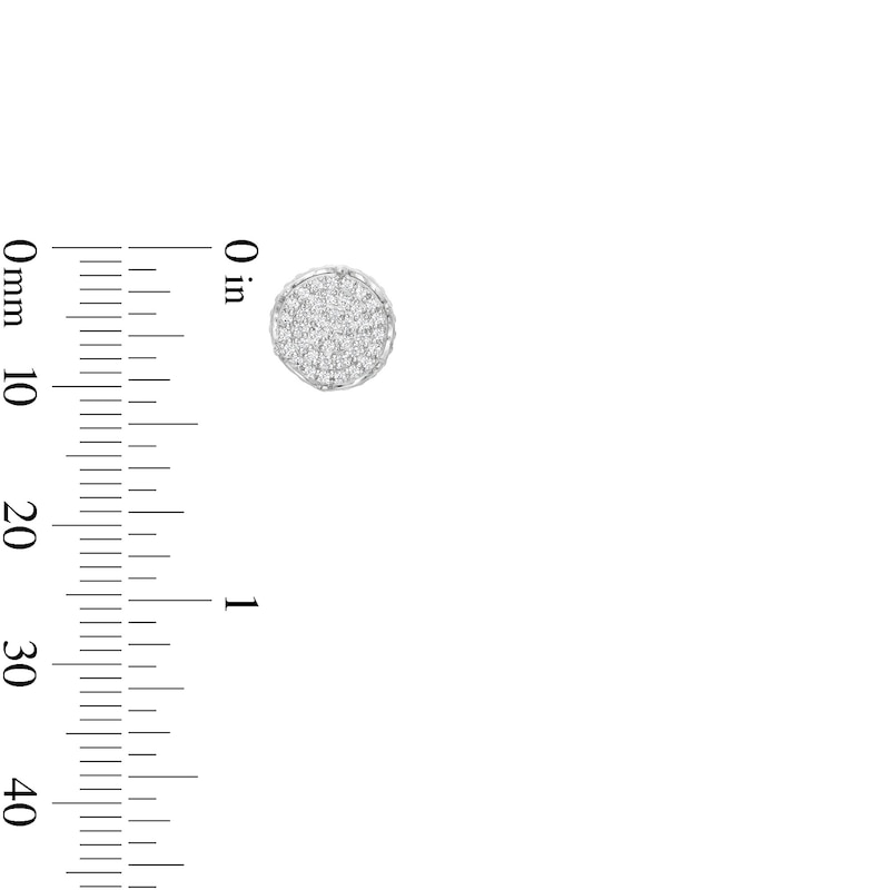 Main Image 2 of 1/4 CT. T.W. Diamond Crown Cluster Stud Earrings in Sterling Silver
