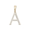 Thumbnail Image 1 of 1/20 CT. T.W. Diamond A Initial Necklace Charm in Sterling Silver with 14K Gold Plate