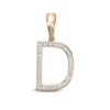 Thumbnail Image 0 of 1/20 CT. T.W. Diamond D Initial Necklace Charm in Sterling Silver with 14K Gold Plate