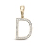 Thumbnail Image 1 of 1/20 CT. T.W. Diamond D Initial Necklace Charm in Sterling Silver with 14K Gold Plate