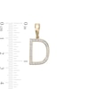 Thumbnail Image 1 of 1/20 CT. T.W. Diamond D Initial Necklace Charm in Sterling Silver with 14K Gold Plate
