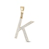 Thumbnail Image 0 of 1/20 CT. T.W. Diamond K Initial Necklace Charm in Sterling Silver with 14K Gold Plate