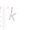 Thumbnail Image 2 of 1/20 CT. T.W. Diamond K Initial Necklace Charm in Sterling Silver with 14K Gold Plate