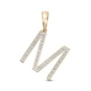 Thumbnail Image 0 of 1/20 CT. T.W. Diamond M Initial Necklace Charm in Sterling Silver with 14K Gold Plate