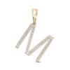 Thumbnail Image 1 of 1/20 CT. T.W. Diamond M Initial Necklace Charm in Sterling Silver with 14K Gold Plate