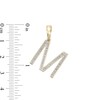 Thumbnail Image 2 of 1/20 CT. T.W. Diamond M Initial Necklace Charm in Sterling Silver with 14K Gold Plate