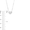 Thumbnail Image 1 of 1/15 CT. T.W. Diamond Mirror Heart Pendant Necklace in Sterling Silver - 18"